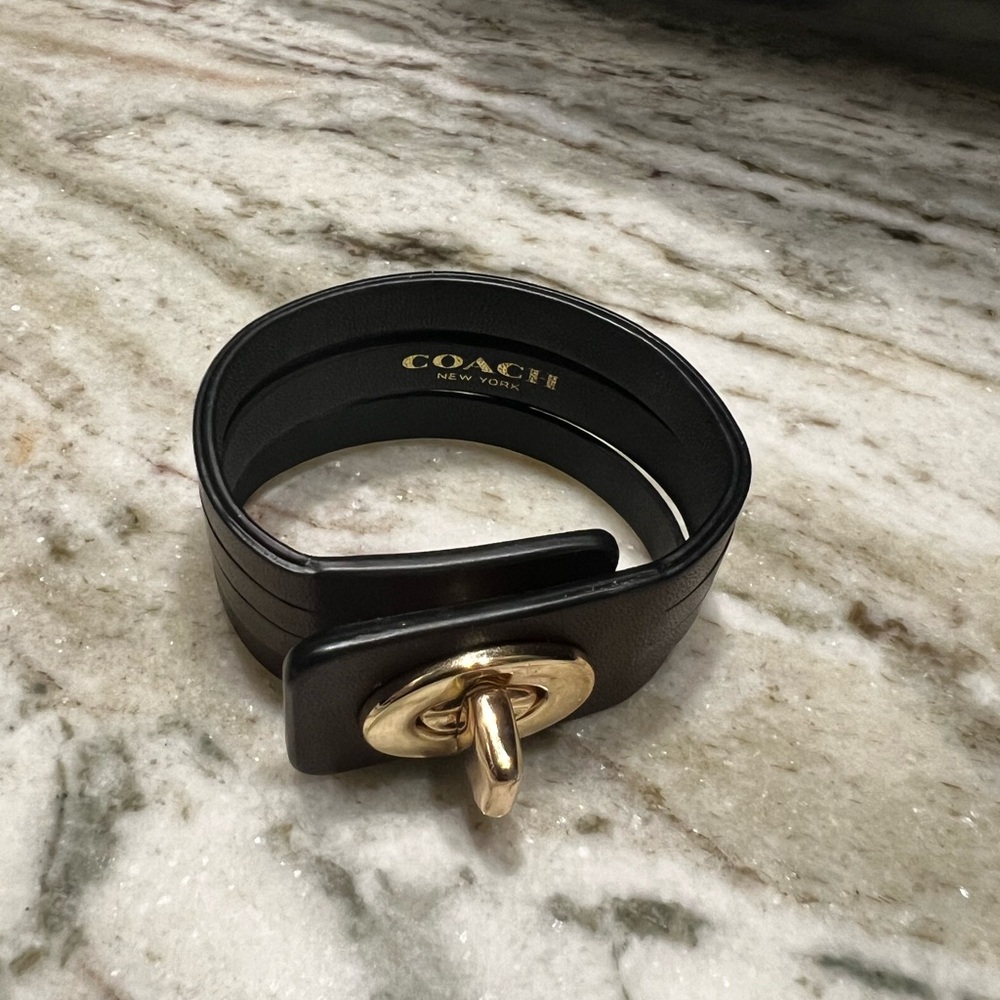 Coach Women's Bracelet in Brown/black with Gold Accent